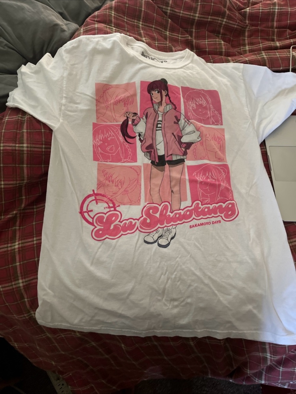 Sakamoto Days Pink Graphic Men’s Tee - Lau Sakamoto